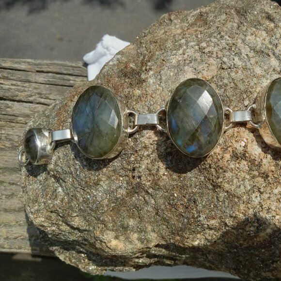 Labradorite 925 Bracelet - Picture 3 of 4